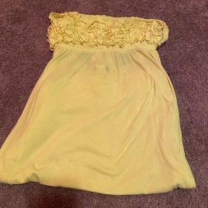 A yellow beach cover up dress